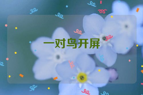 一对鸟开屏