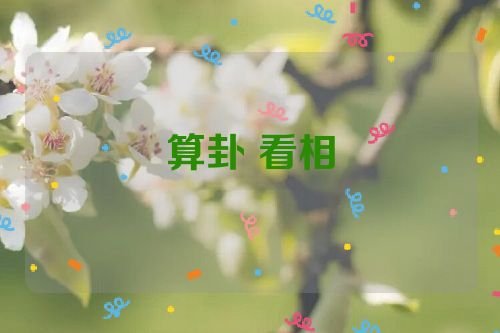 算卦 看相