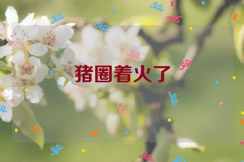 猪圈着火了
