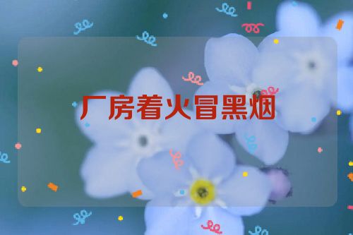 厂房着火冒黑烟