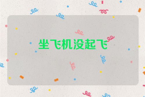 坐飞机没起飞
