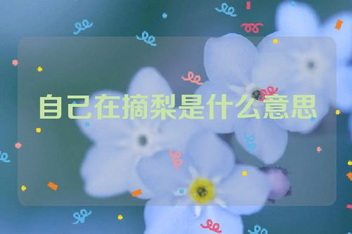 自己在摘梨是什么意思